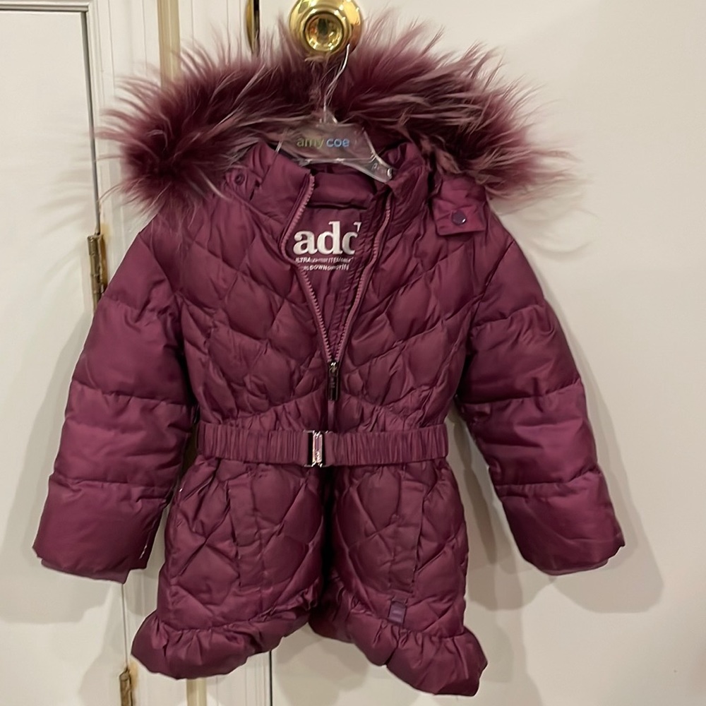 💗Down Add jacket with genuine fur sz 24m💗